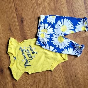 Carter's Baby Girl 3 Month Daisy Outfit